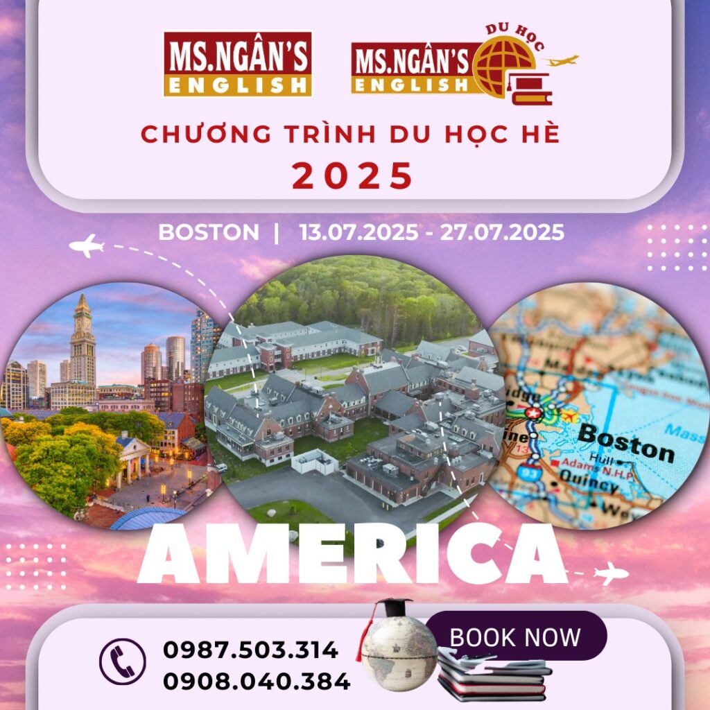 Ms Ngân English Khóa học hè tại Boston Mỹ
